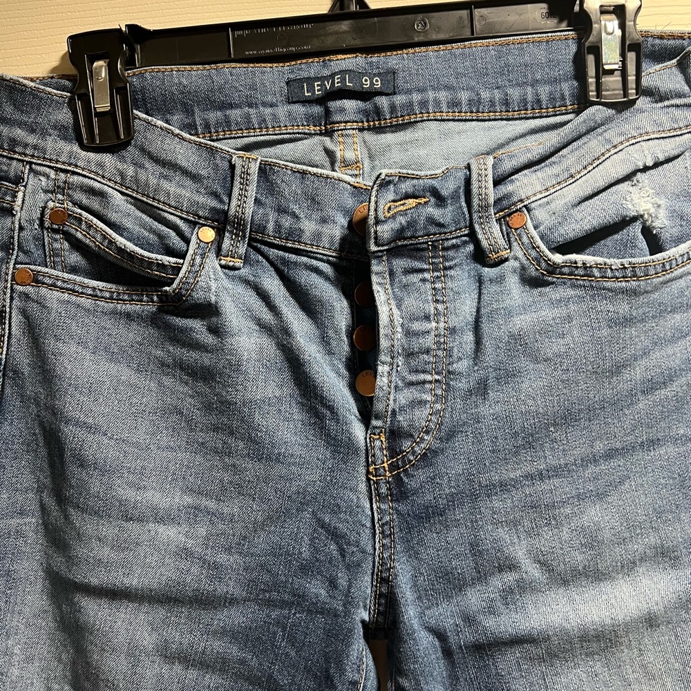 Level99 ankle skinny button fly jeans - 26